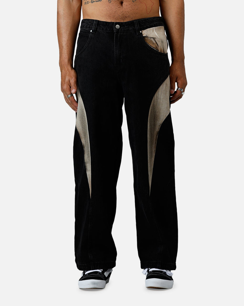 Saint Morta Amplus Workwear Jeans Black/Brown
