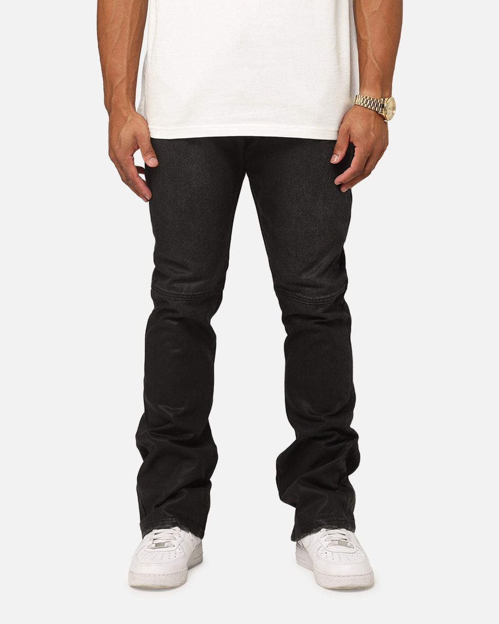 MNML Bootcut Waxed Jeans Black