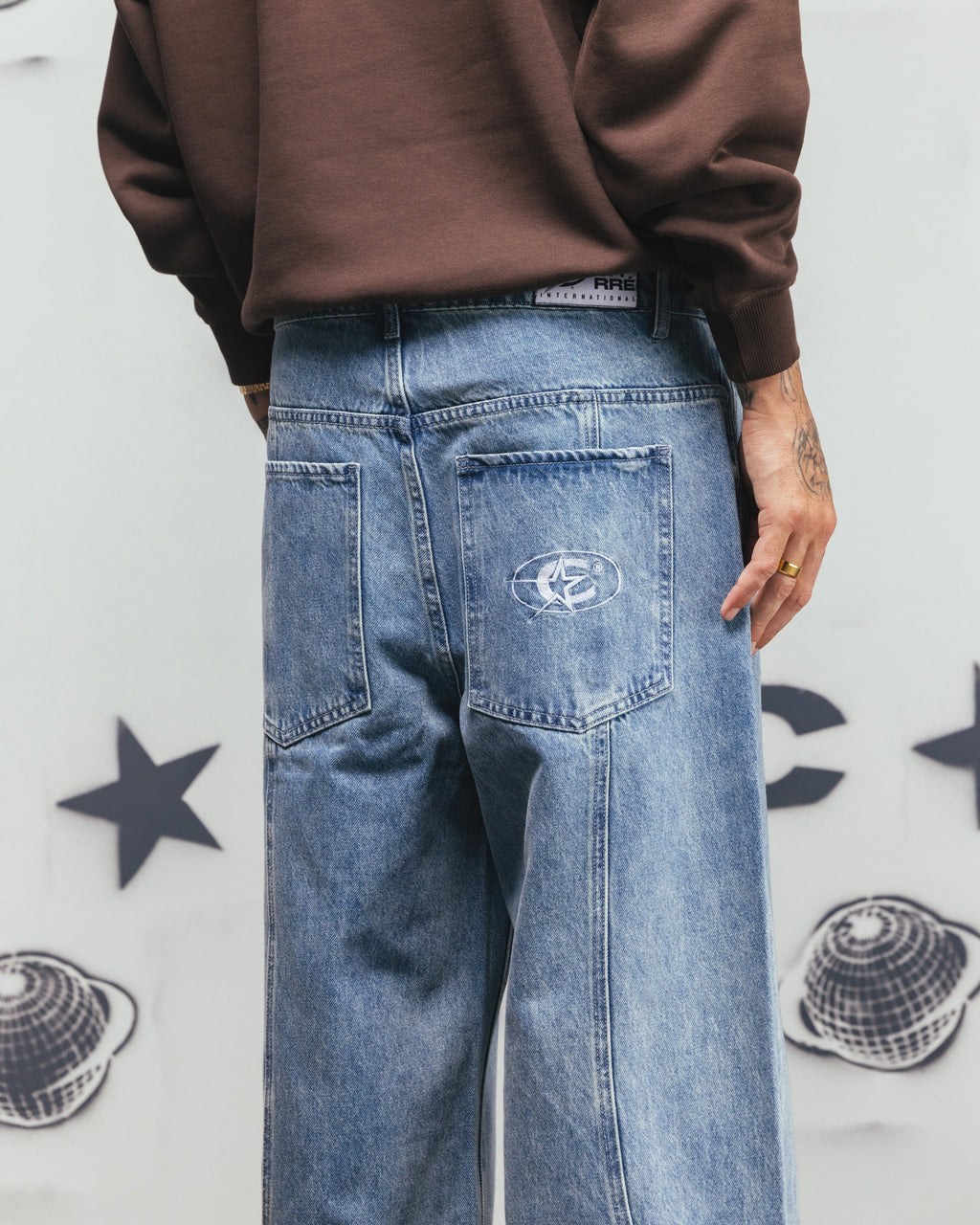 Carre Outlaw Baggy Jeans Light Blue Wash