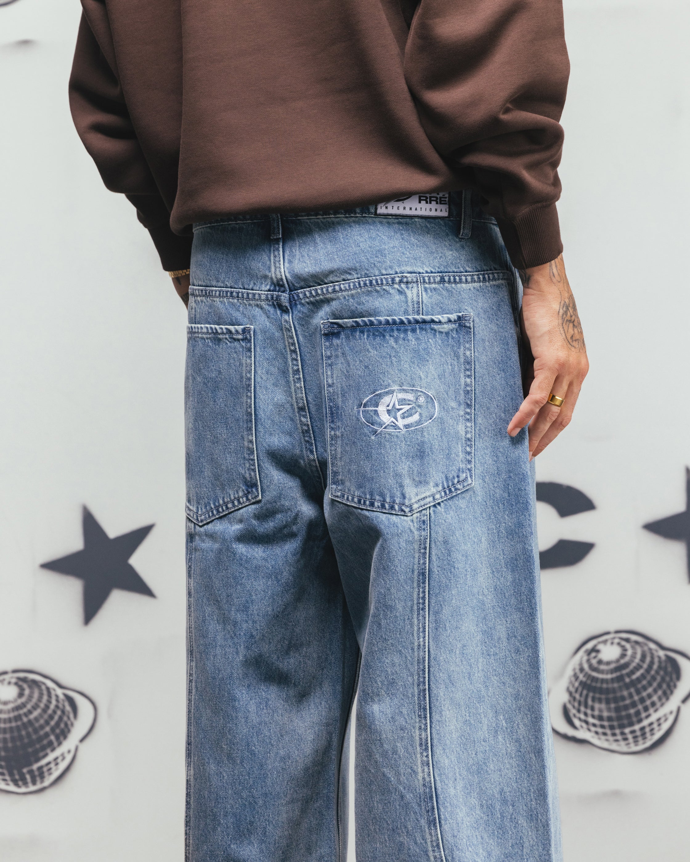 Carre Outlaw Baggy Jeans Light Blue Wash