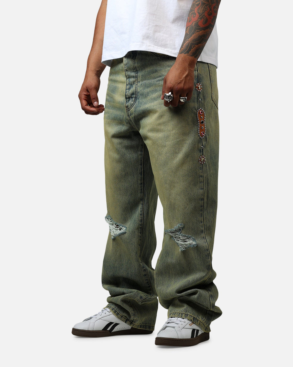 MNML Ultra Baggy Mojave Denim Jeans Vintage Blue