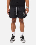 Saint Morta Gothic Monogram Nylon Shorts Black