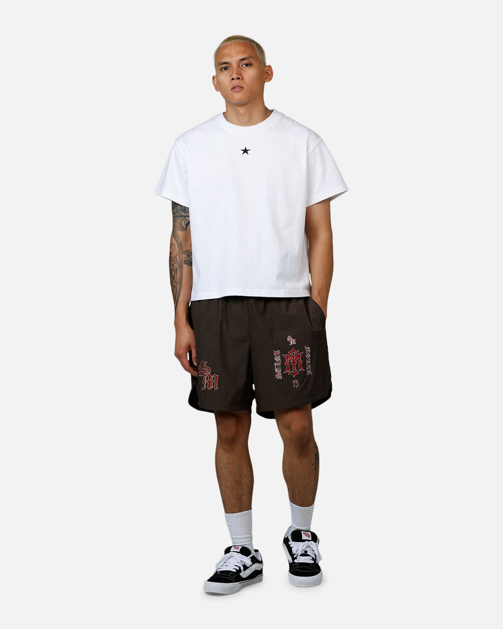 Saint Morta Hardcore Nylon Shorts Dark Brown