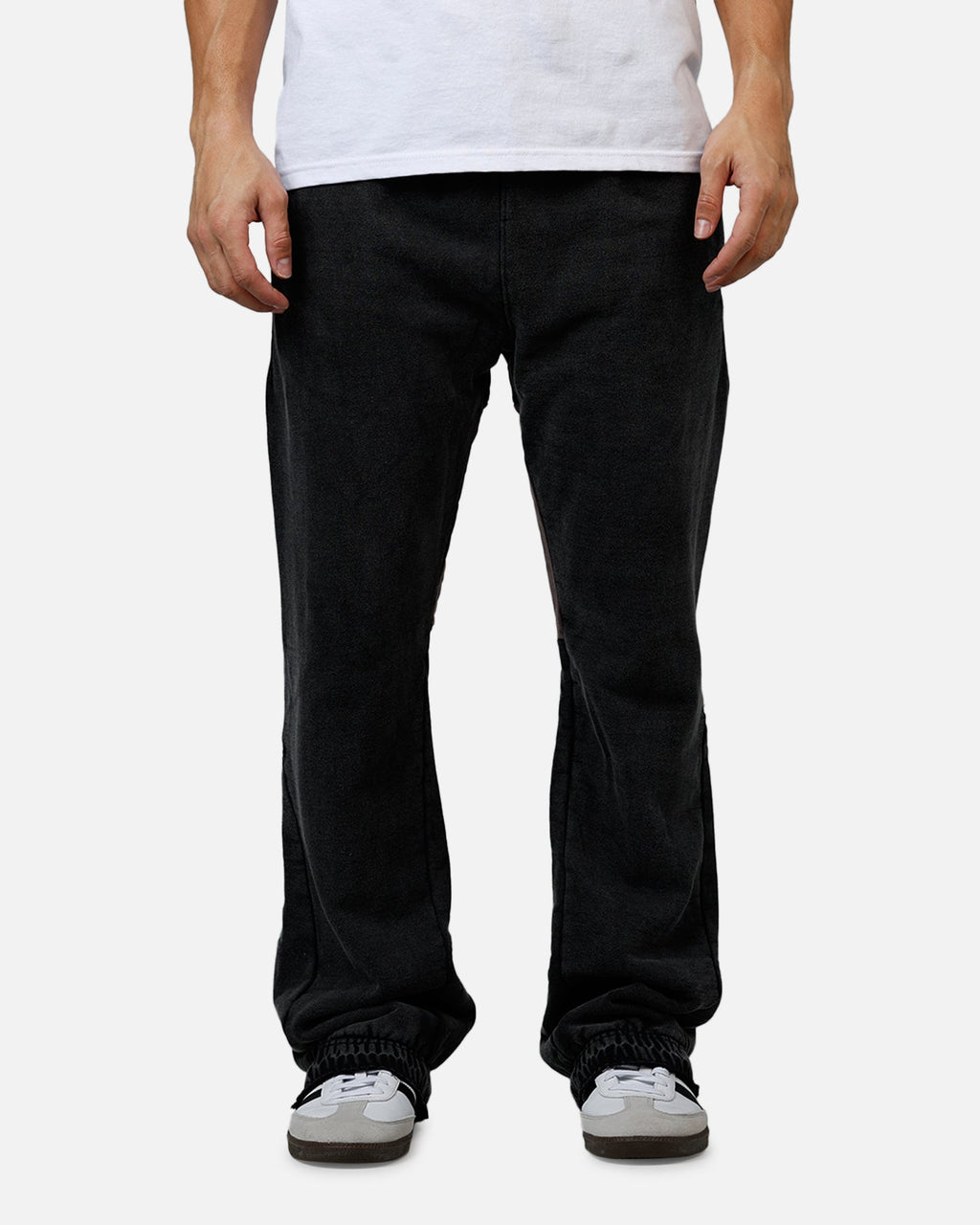 MNML Contrast Bootcut Sweatpants Vintage Black