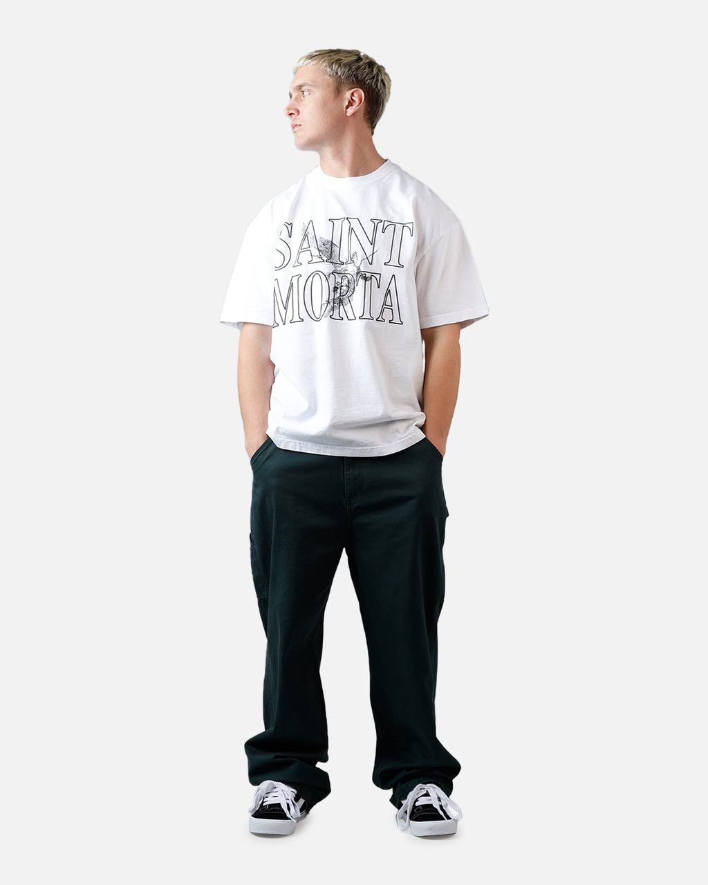 MNML Double Waistband Chino Pants Green