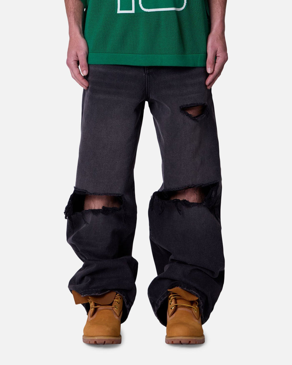 MNML Rave Distressed Jeans Vintage Black
