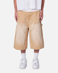 MNML Ultra Baggy Carpenter Shorts Washed Tan