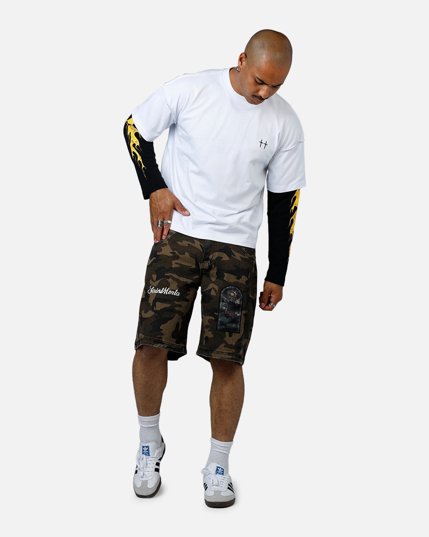 Saint Morta Kingdomcome Baggy Shorts Camo