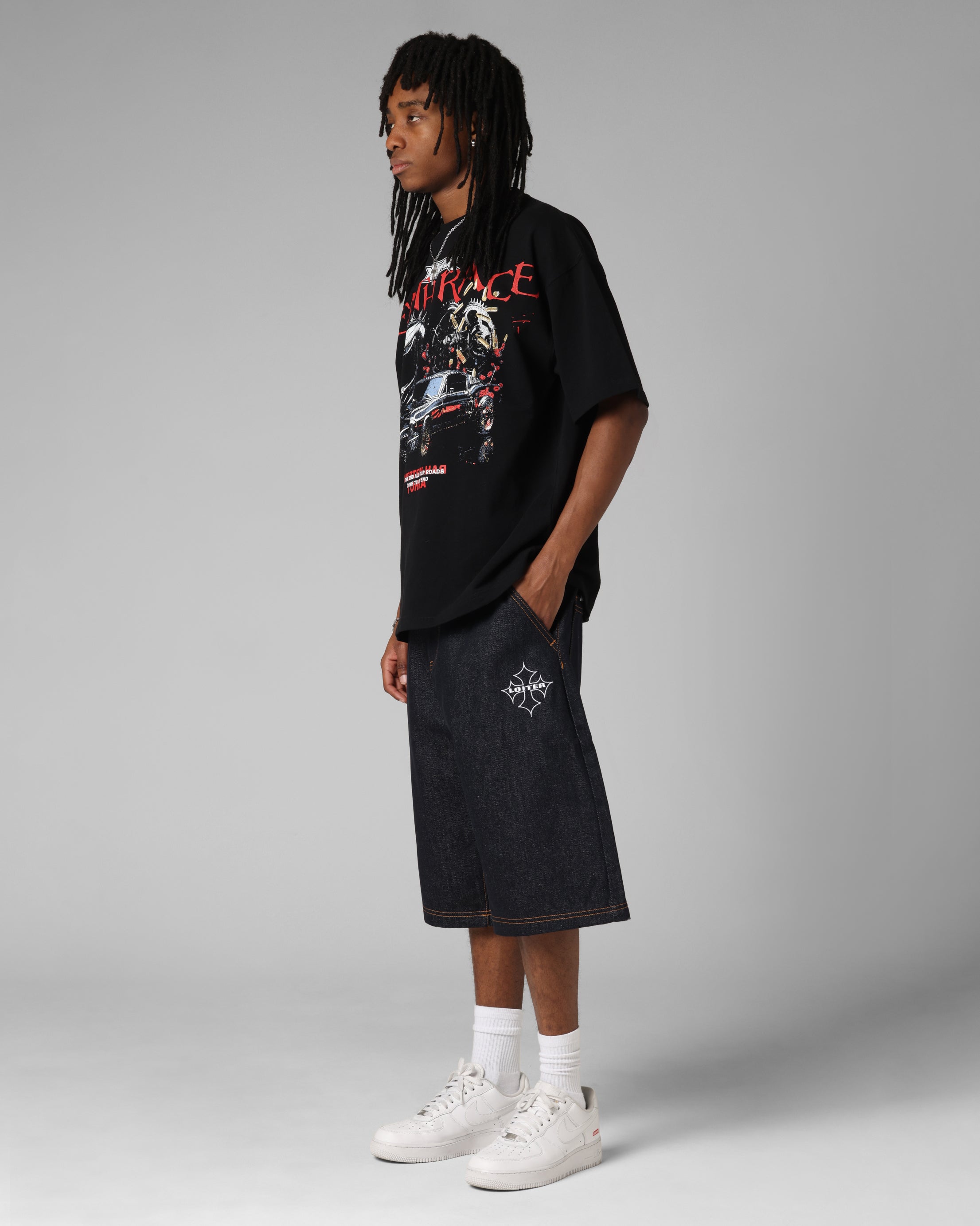 Loiter F-16 Denim Jorts Indigo