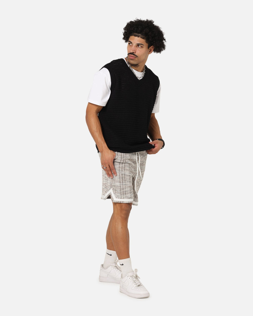 XXIII Textured Ball Shorts Brown/Cream