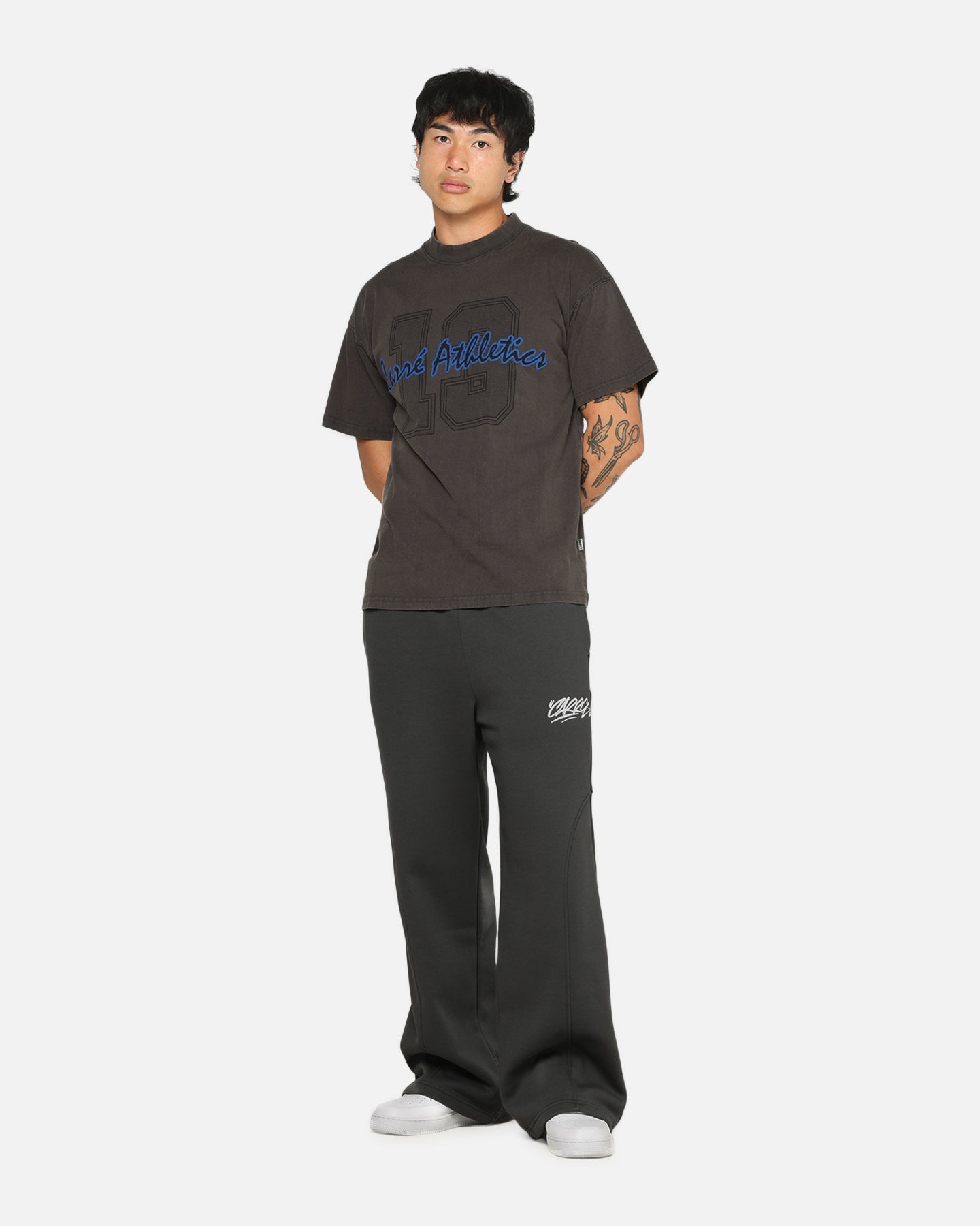 Carre Off Grid Panelled Trackpants Dark Grey