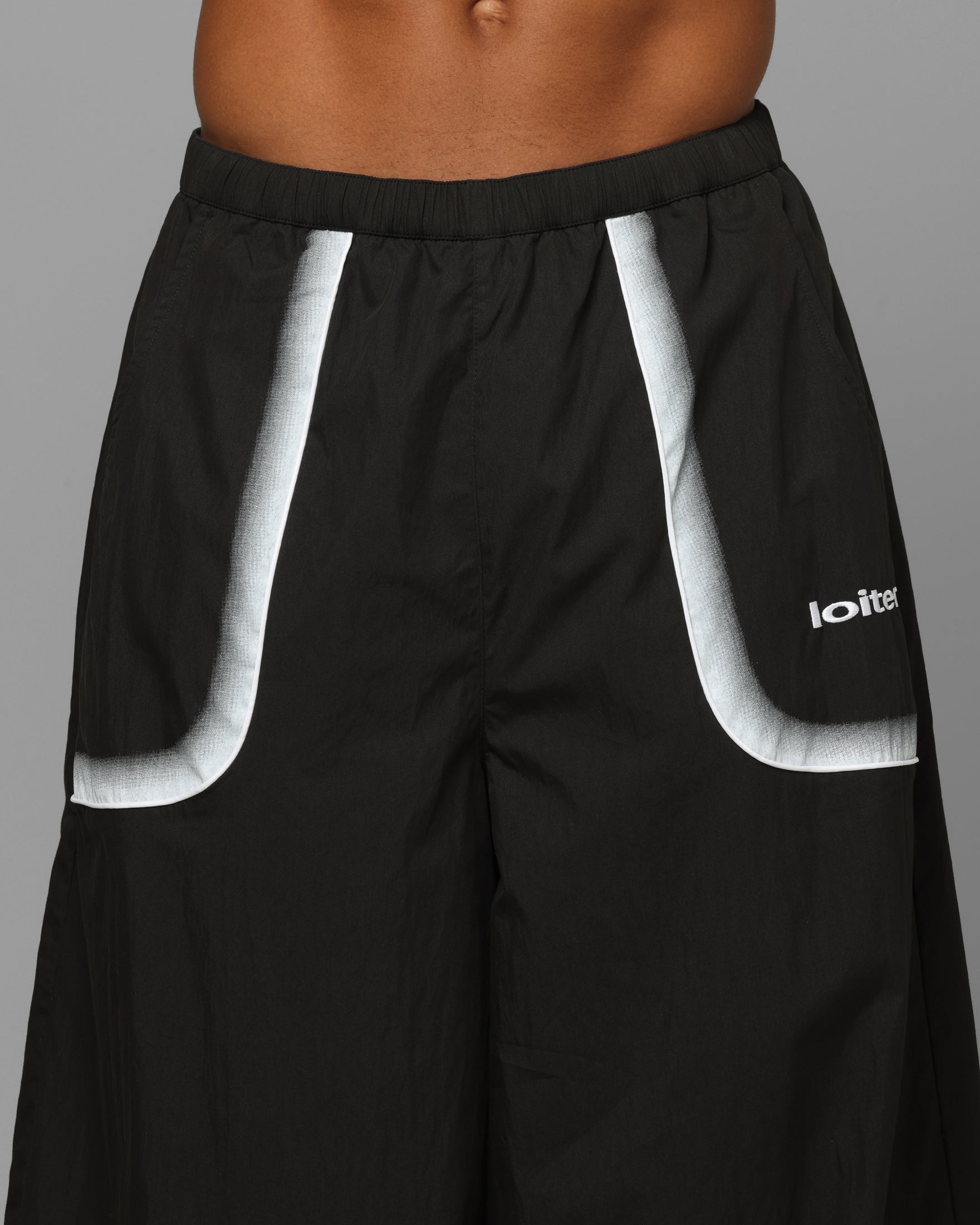 Loiter Spray Day Trackpants Black