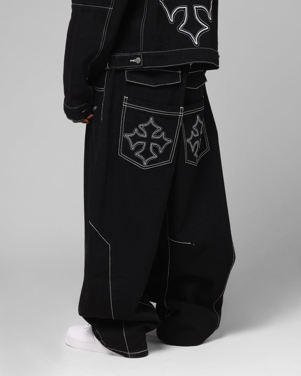 Loiter Biker Raver Jeans Black
