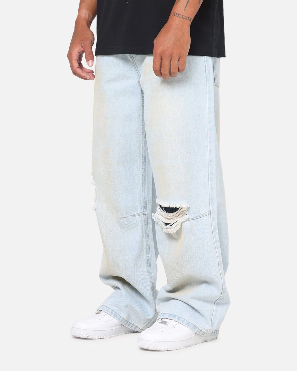 Saint Morta Amplus Distressed Jeans Light Dirty Denim