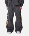 MNML Gold Foil Tribal Sweatpants Washed Black