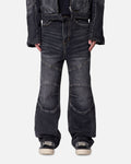 MNML Panelled Moto Denim Jeans Washed Black