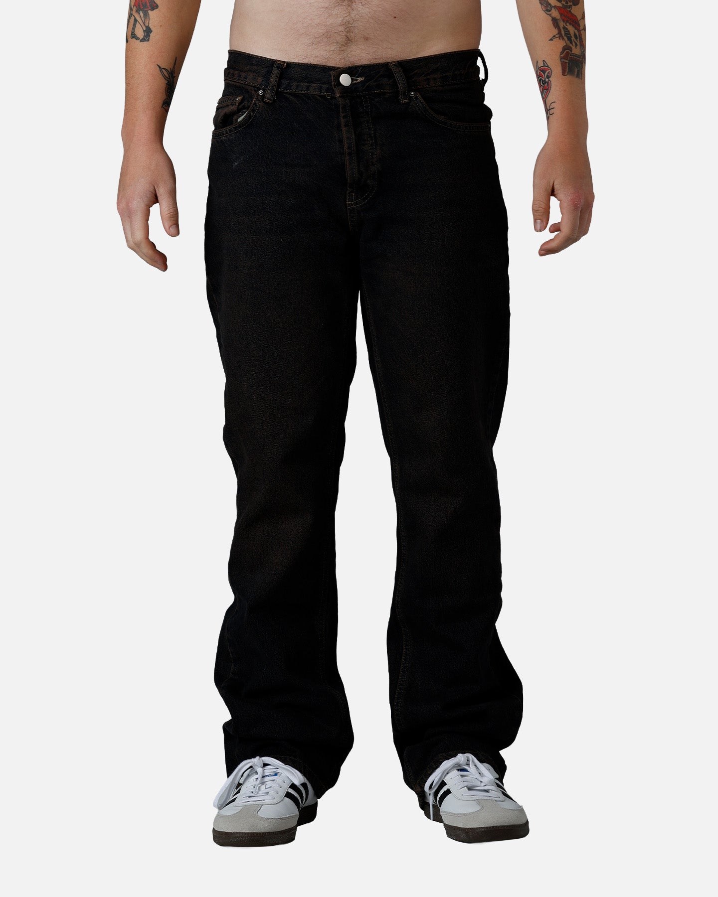 MNML Bootcut Denim Jeans Washed Brown